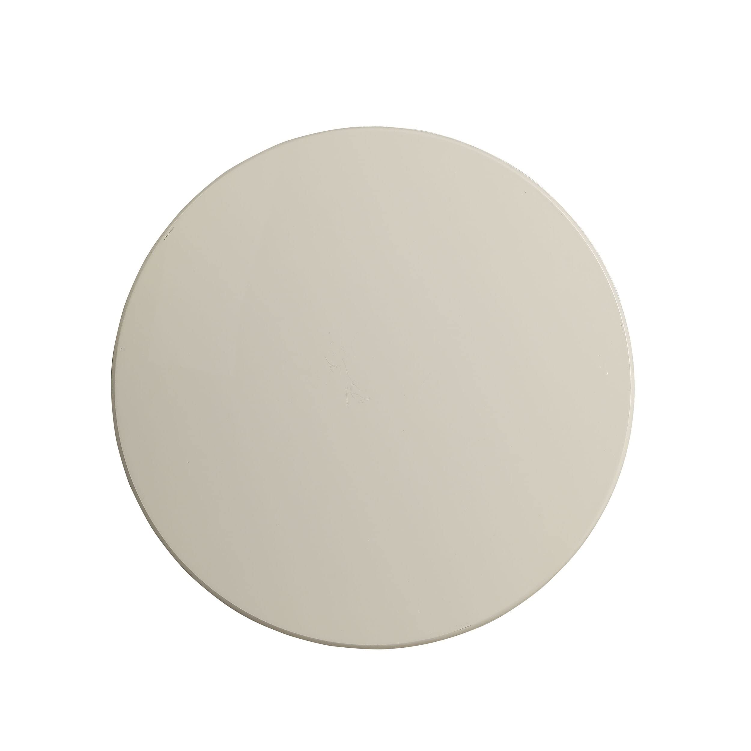 Modern Design Portici Wooden Accent Side Table - Antique White Finish - Perfect for Living Room, Bedroom, or Office Decor