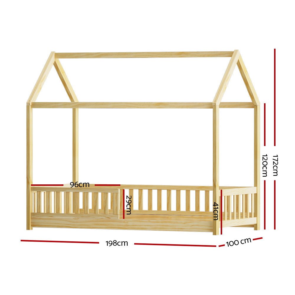 Stylish Oak Kids Single Bed Frame - Durable & Safe for Children's Bedroom Decor
