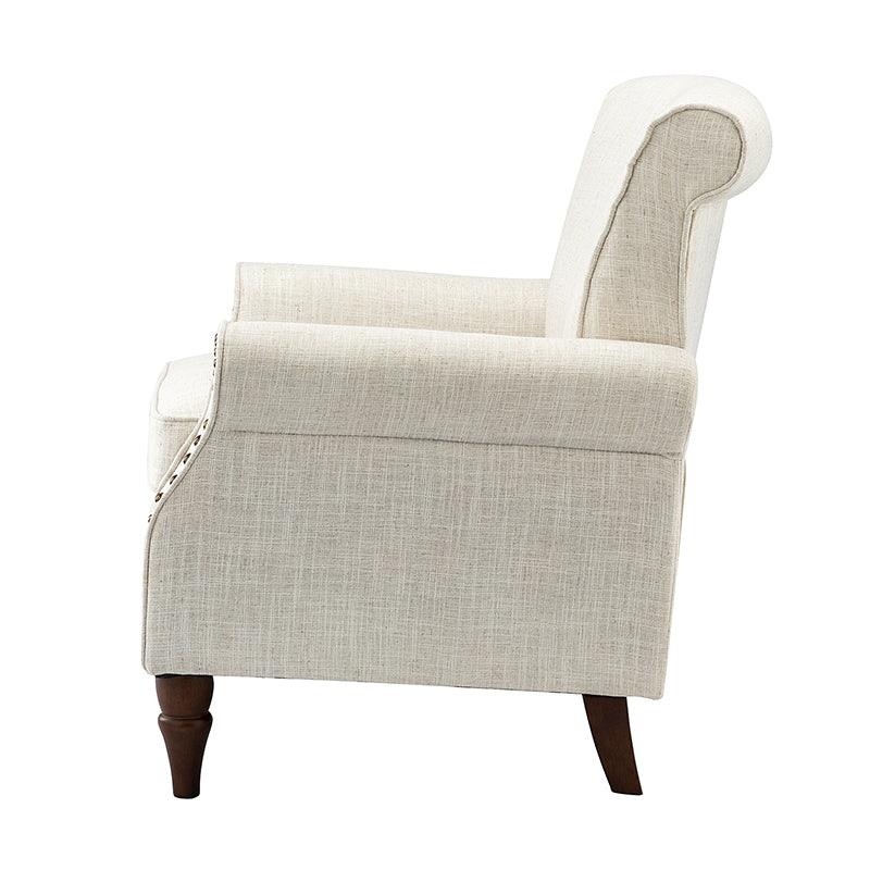 Hypanis Upholstered Armchair with Solid Wood Legs - Modern Living Room Accent Chair for Home, Office & Reading Nook - Comfortable Lounge Chair for Relaxing & Decor