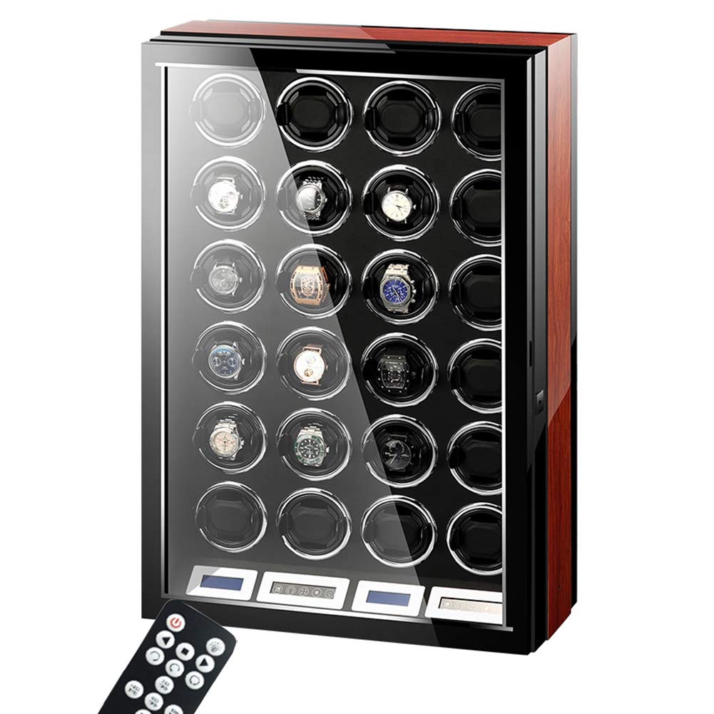 24 Watch Winder Automatic Winding Box - Quiet Motor, LCD Touch Screen Rotating Display for Luxury Watch Storage | Perfect for Watch Collectors & Jewelry Display at Home/Office