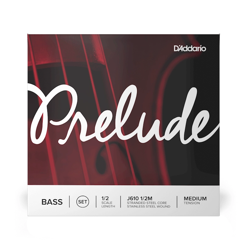 D'Addario Prelude Bass Strings J610 1/2M Medium Tension - Perfect for Jazz, Rock & Studio Recording
