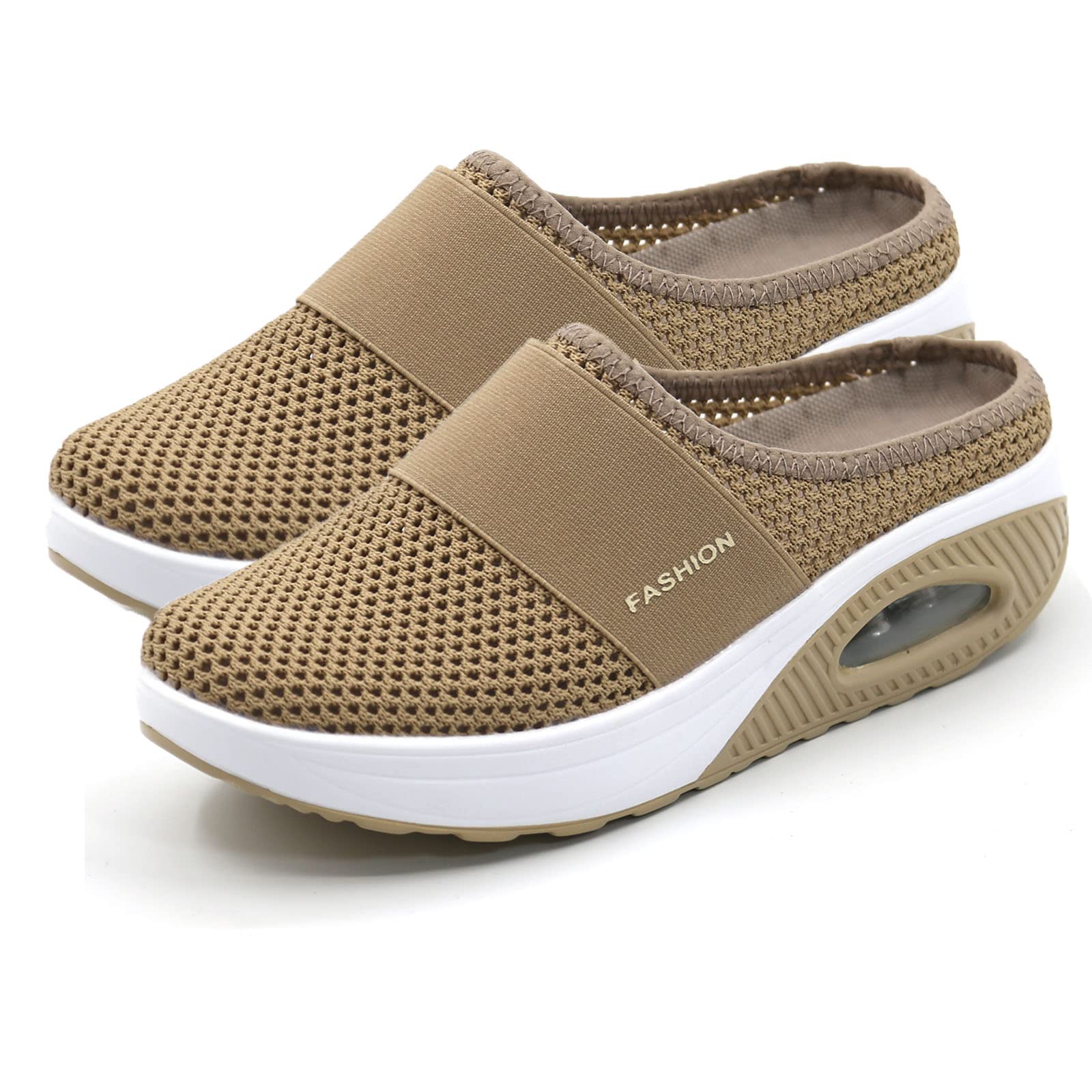 LELEBEAR Women's Breathable Mesh Slip-On Walking Shoes - Orthopedic & Diabetic Friendly Air Cushion Sneakers for Comfort, Work, Travel & Daily Wear