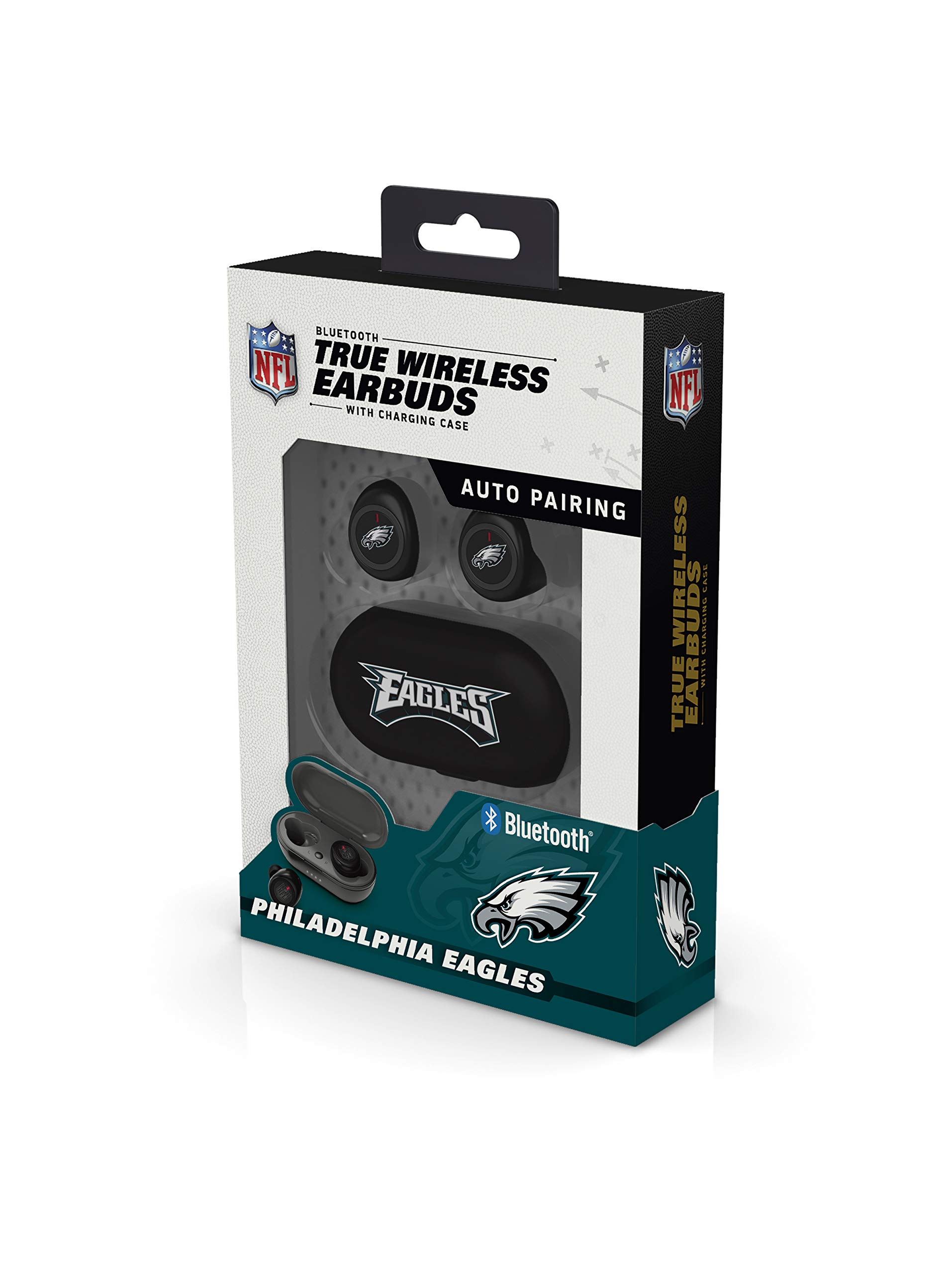 SOAR NFL True Wireless Earbuds - Bluetooth 5.0 Sports Headphones with Mic, 30H Playtime, IPX7 Waterproof for Running, Workout & Gaming