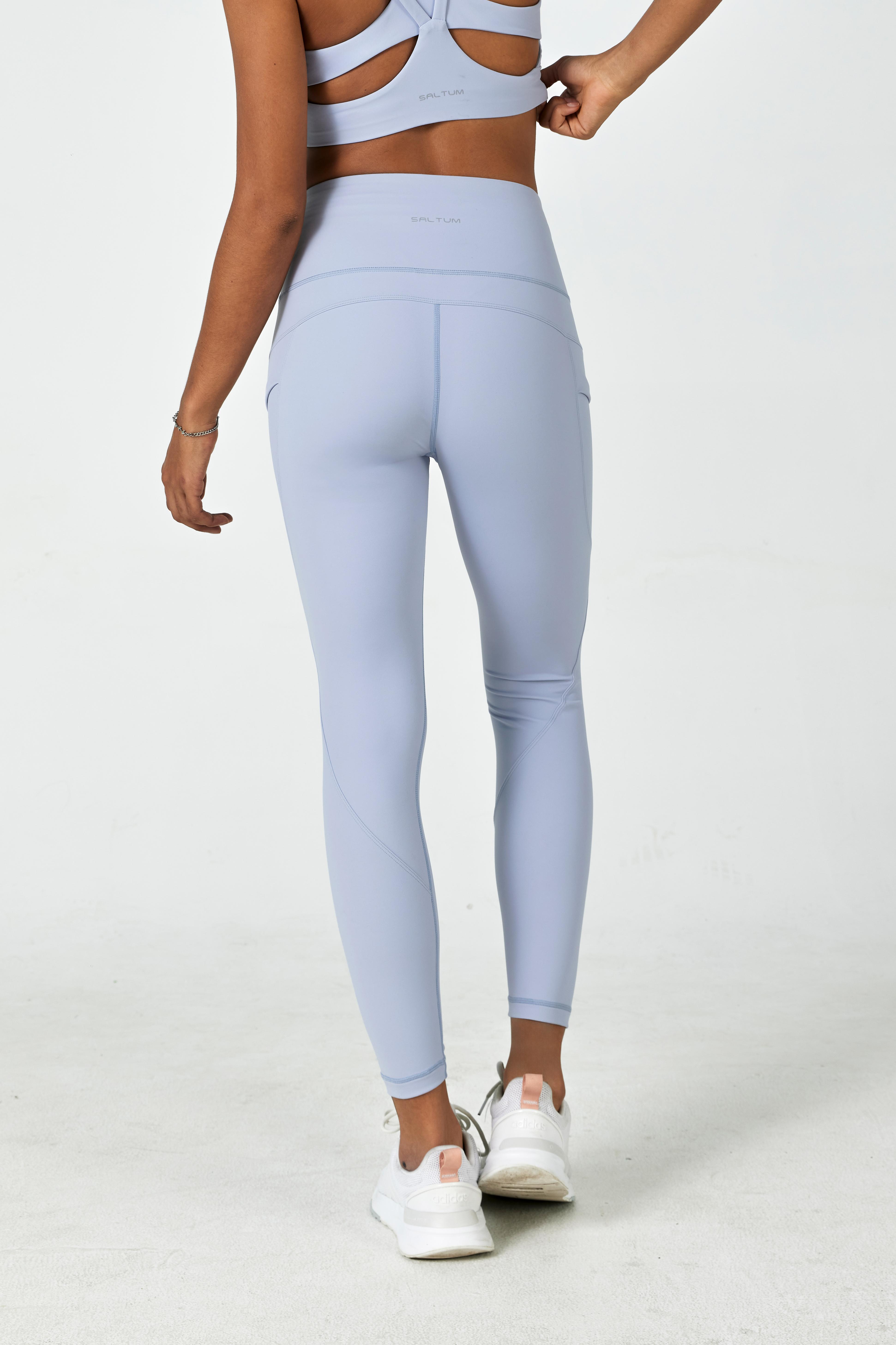 FlexEase™ High Waist Yoga Pants for Women - Soft Comfortable Workout Leggings in Greyish Blue | Perfect for Yoga, Gym, Running & Lounge Wear