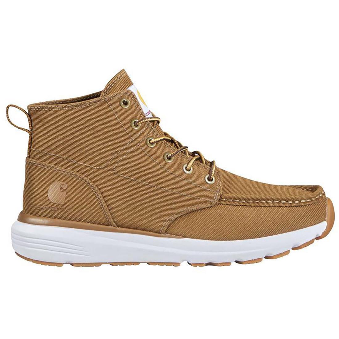 Haslett 5 Inch Soft Toe Canvas Moc Toe Chukka Boots for Men - Comfortable Brown Casual Shoes for Walking, Hiking & Outdoor Activities
