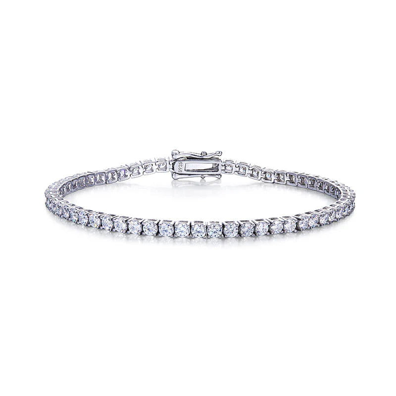 3mm Moissanite Tennis Bracelet 925 Sterling Silver Jewelry for Women - Perfect for Weddings, Anniversaries & Special Occasions