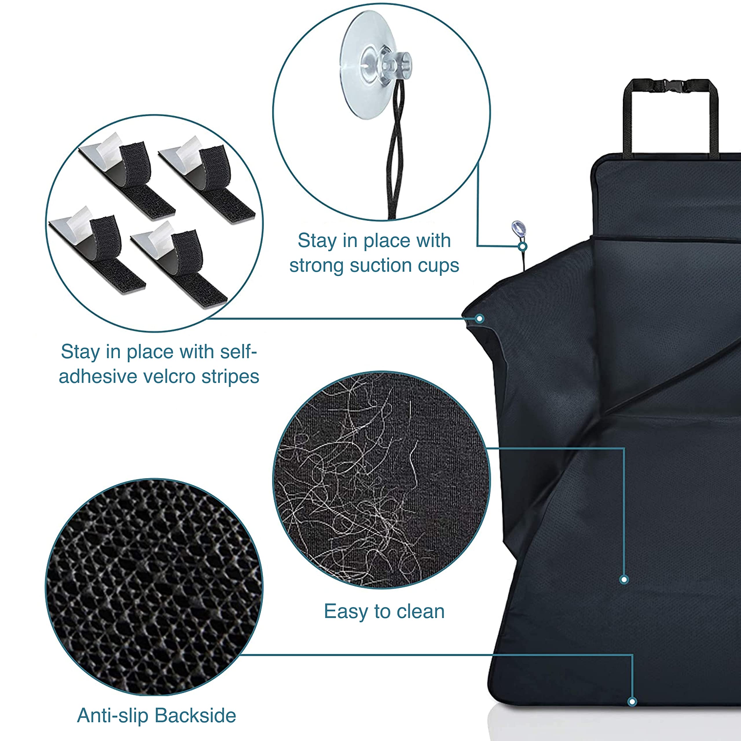 Premium Car Boot Cover for Dogs - Waterproof & Anti-Slip Dog Seat Protector with Side Protection (73