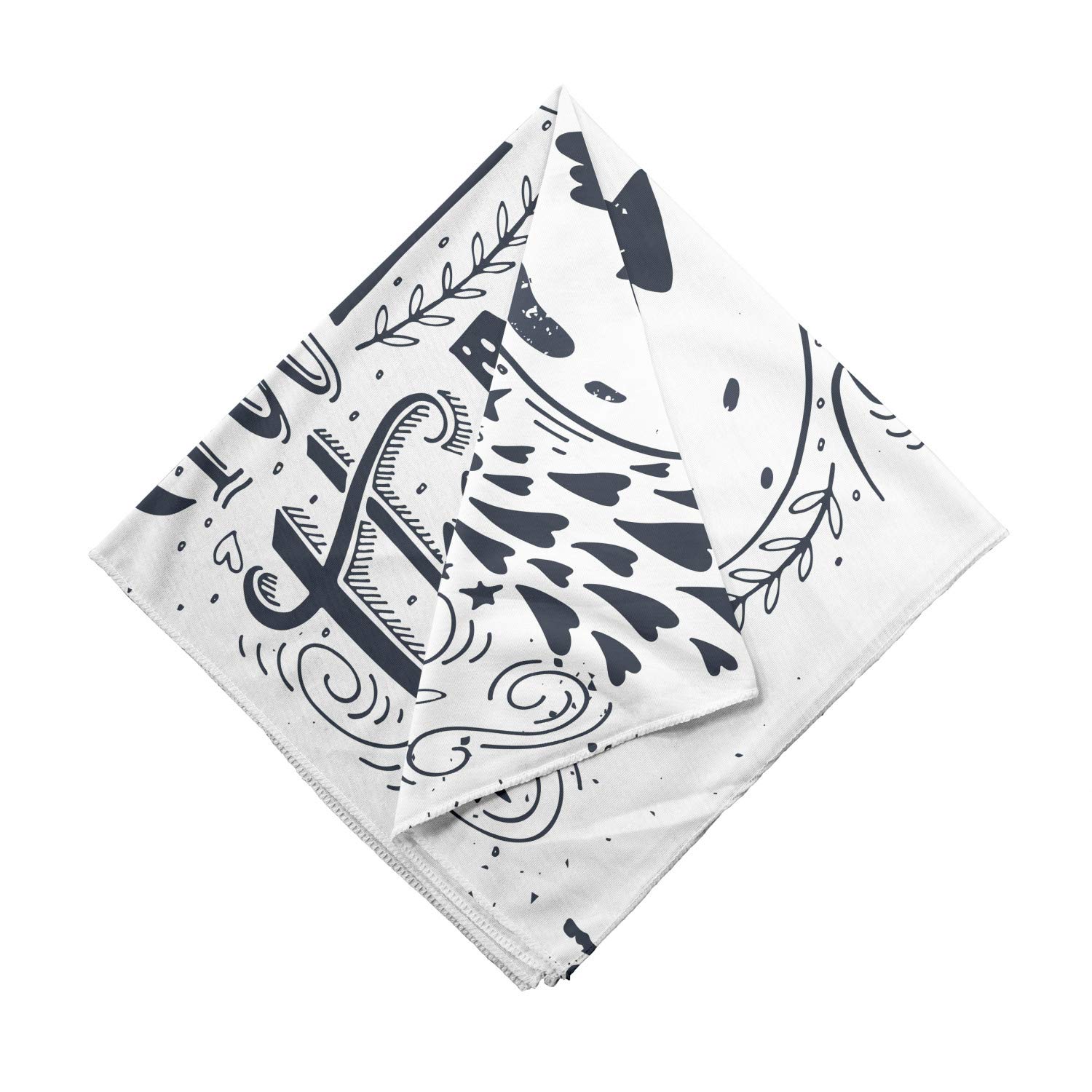 Ambesonne I Love You Bandana - Celestial Print Unisex Head & Neck Scarf for Men & Women - Perfect for Outdoor Activities, Concerts, and Casual Wear