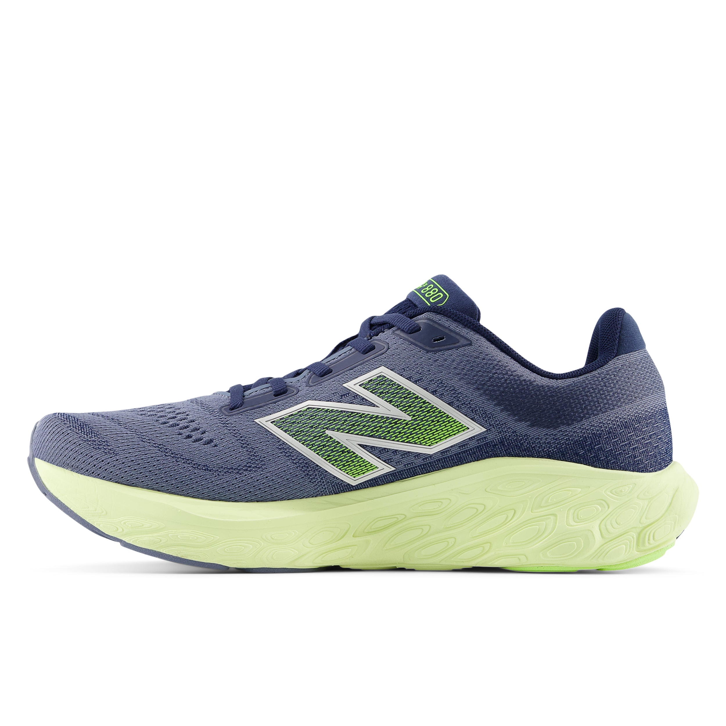 New Balance Men's Fresh Foam X 880v14 Running Shoes - Grey/Green/Navy - Lightweight Cushioned Sneakers for Jogging, Gym Workouts & Daily Wear