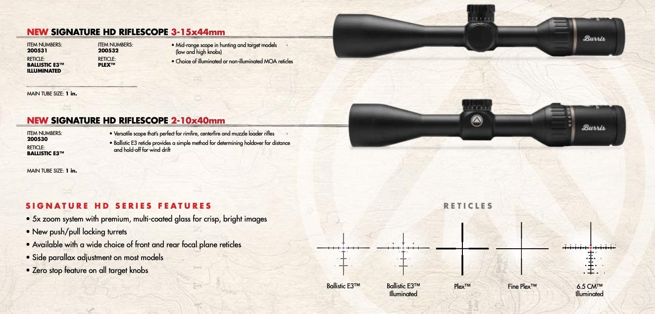 Burris Signature HD Hunting Scope - Premium Multi-Coated Glass Optics for Long Range Shooting | Ideal for Deer Hunting, Target Practice & Outdoor Adventures