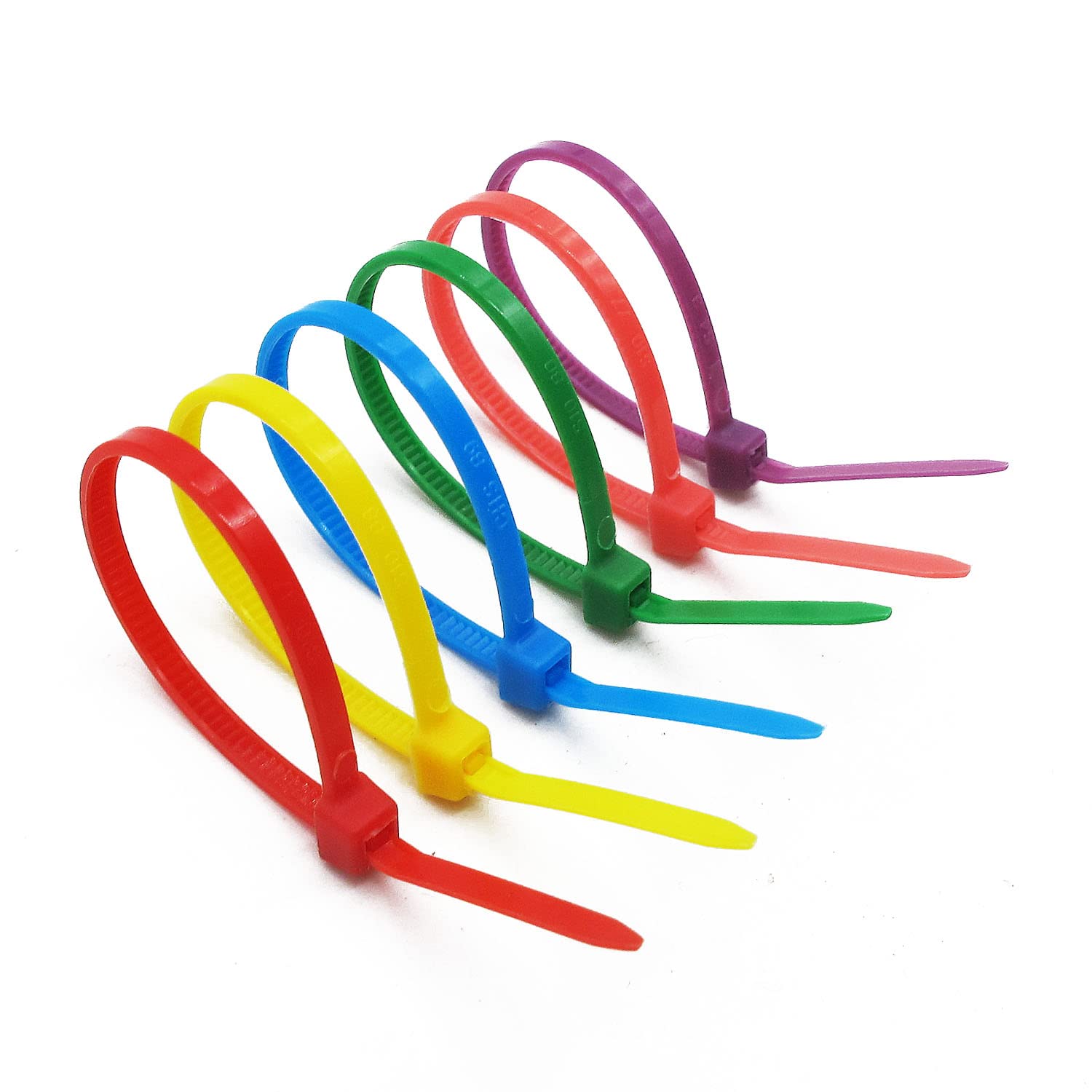 Superun 4-Inch Small Colored Zip Ties Kit - 480 Packs Multicolor Cable Ties (Red, Yellow, Blue, Green, Pink, Purple) for Home Organization, DIY Projects & Wire Management