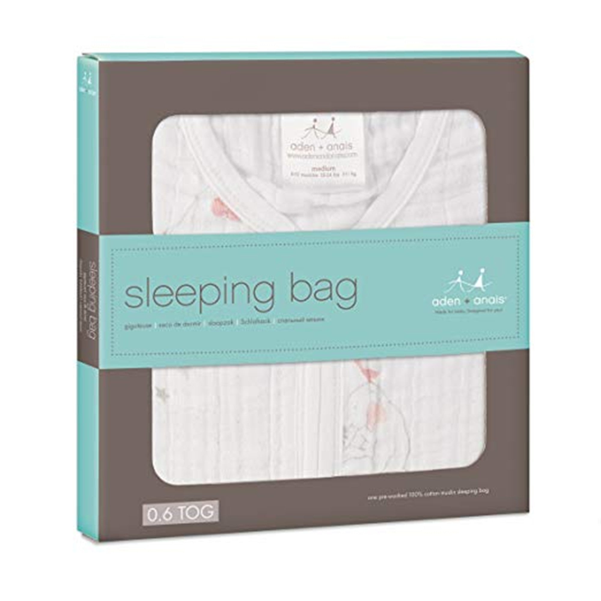 Aden Anais Classic Sleeping Bag Medium - Soft & Breathable Baby Sleeping Sack for Nursery, Travel & Playtime - Lovely Ellie Design