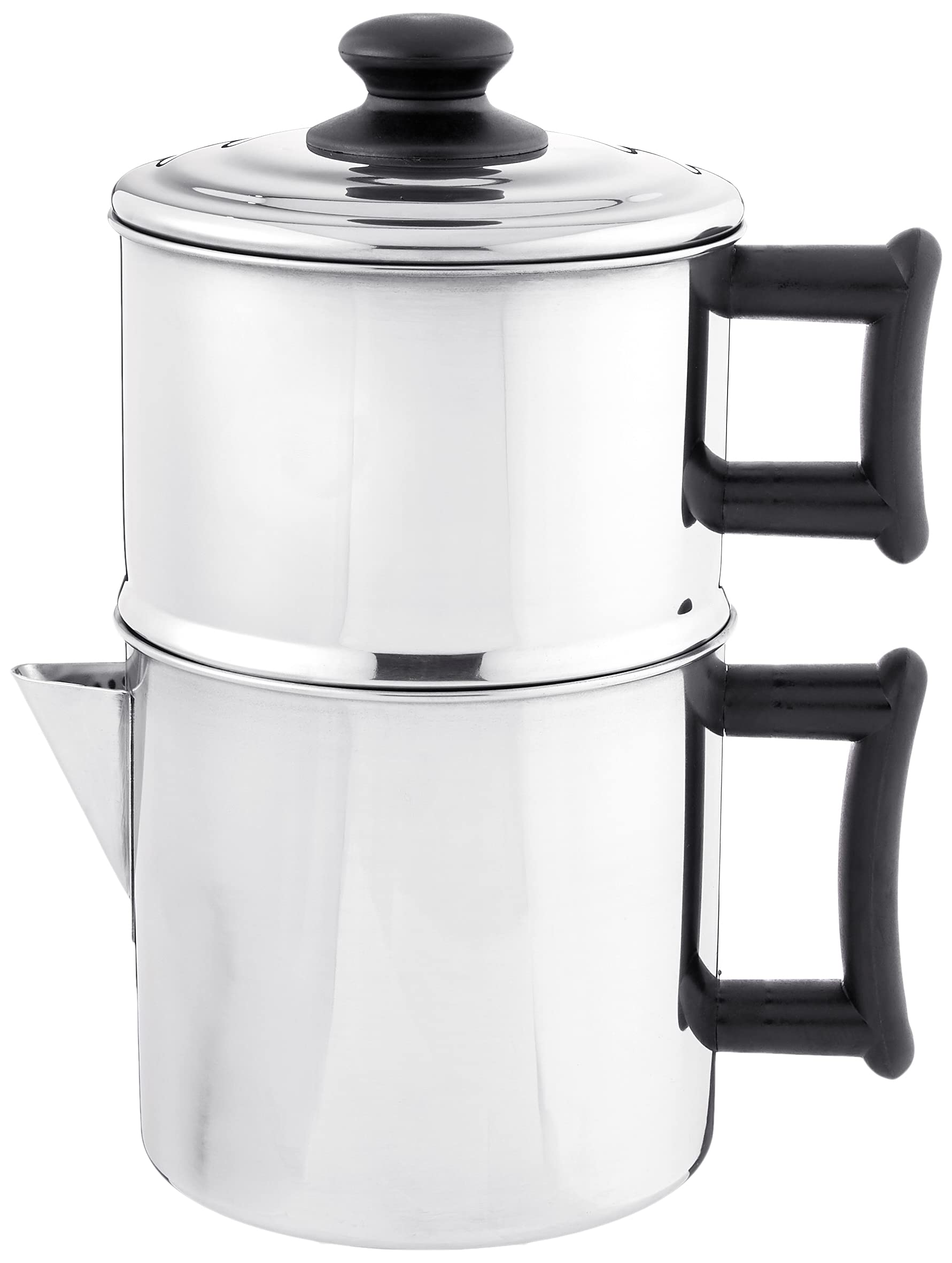 Premium Lindy's 10 Cup Stainless Steel Stovetop Drip Coffee Maker - Durable Percolator Coffee Pot for Home, Office & Camping - Perfect for Espresso, French Press & Filter Coffee Brewing