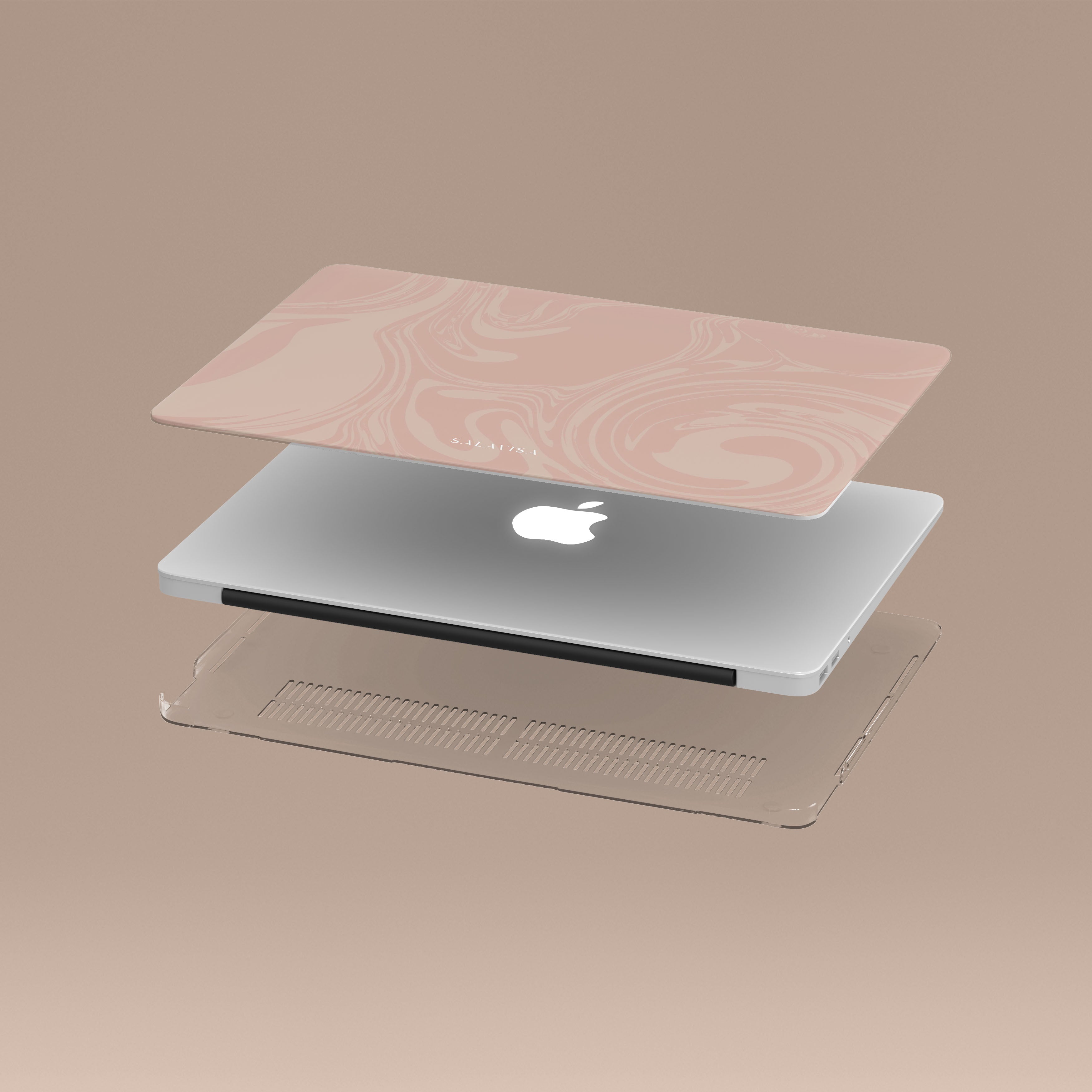 Rose Swirl MacBook Case - Protective Hard Shell Cover for MacBook Air/Pro 13