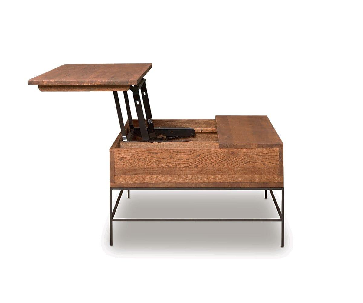 Lift Top Coffee Table with Storage - Modern Convertible Ottoman for Living Room, Bedroom & Small Spaces - Perfect for Remote Work, Snacking & Extra Seating