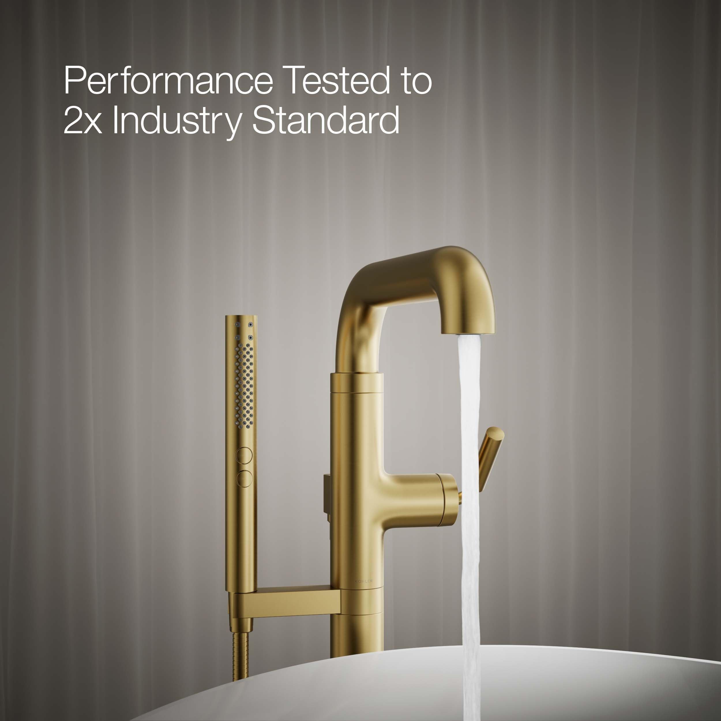 KOHLER TONE® Freestanding Bathroom Faucet Trim - Modern Matte Black Finish for Bathtub & Sink Installation - Perfect for Spa, Master Bath & Luxury Home Renovations