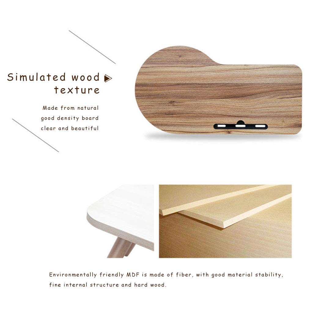 Compact Folding Laptop Desk for Small Spaces - Portable MDF Writing Table for Dorm, Sofa, Bedroom & Overbed Use - Perfect for Remote Work, Studying & Home Office
