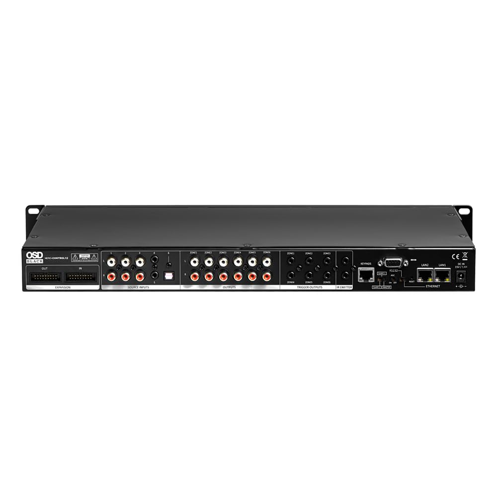 OSD Nero Control12 6-Zone Audio Matrix Controller - Multi-Room Smart Home System with iOS & Android App | Perfect for Whole House Music & Home Theater Setup