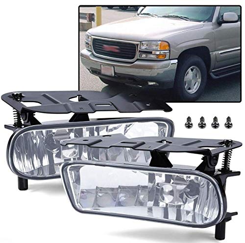 02-06 Cadillac Escalade Fog Lights - Clear Lens Replacement Front Lamps (Left & Right) for Improved Visibility in Rain & Fog