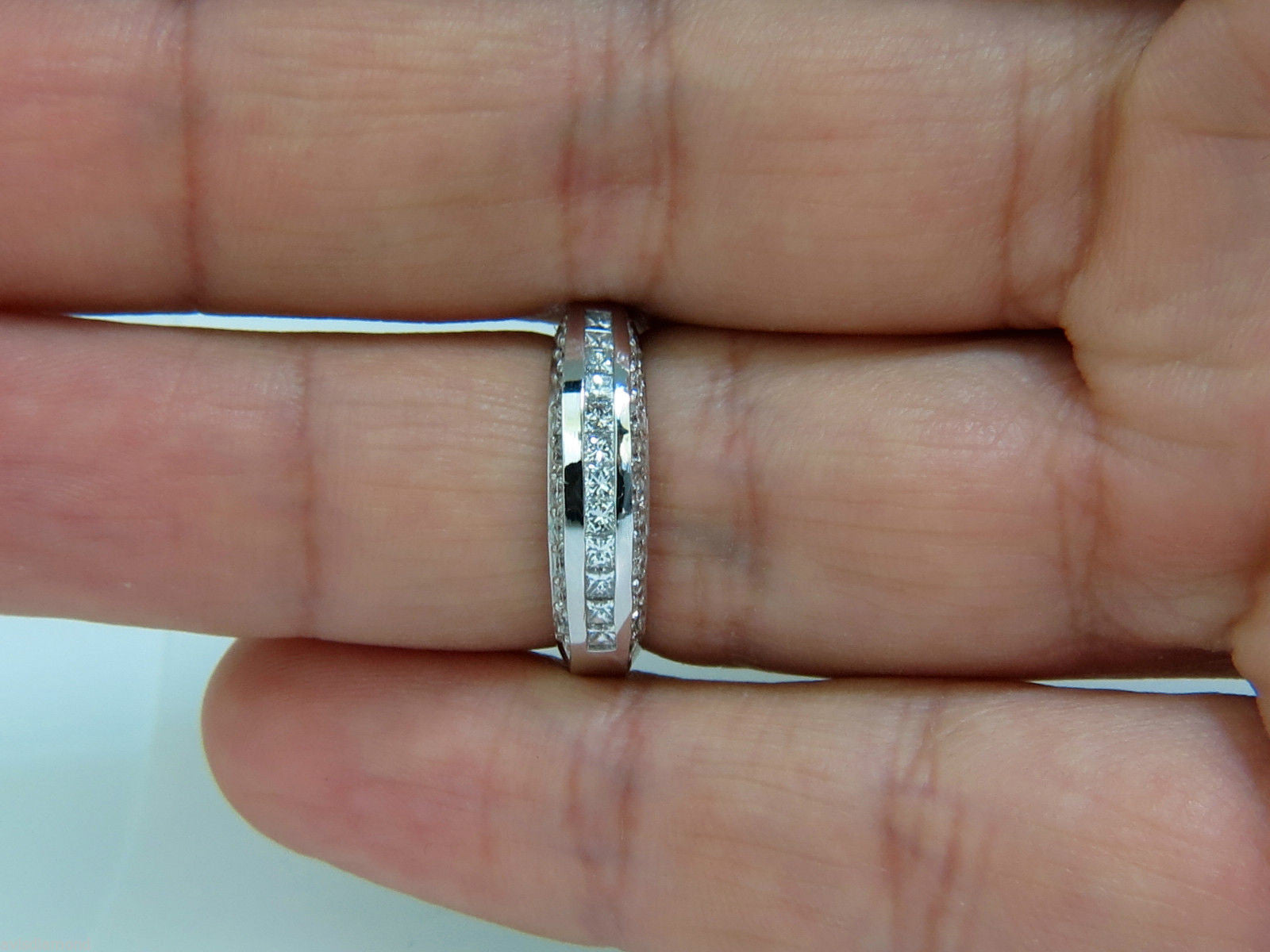 1.20CT Princess & Round Cut Diamond Band Ring in 14KT Gold (G/VS) - Perfect for Engagement, Wedding, Anniversary & Everyday Elegance