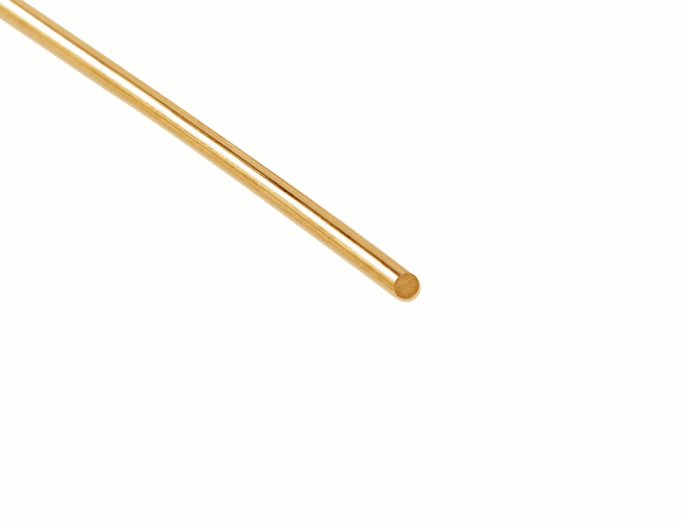 14K Gold Filled Round Wire 8 Gauge (1FT) - Dead Soft Yellow Gold Craft Wire for Jewelry Making, DIY Projects - Made in USA - Perfect for Necklaces, Bracelets & Wire Wrapping