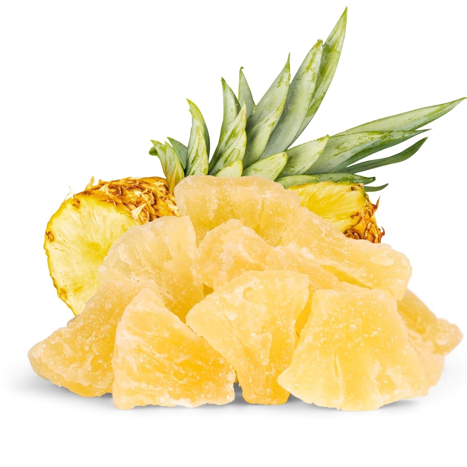 Premium Organic Dried Pineapple Chunks - Sweet & Juicy, No Sugar Added, Non-GMO, Vegan Snack - Perfect for Healthy Snacking, Baking, Trail Mix & Gift Baskets