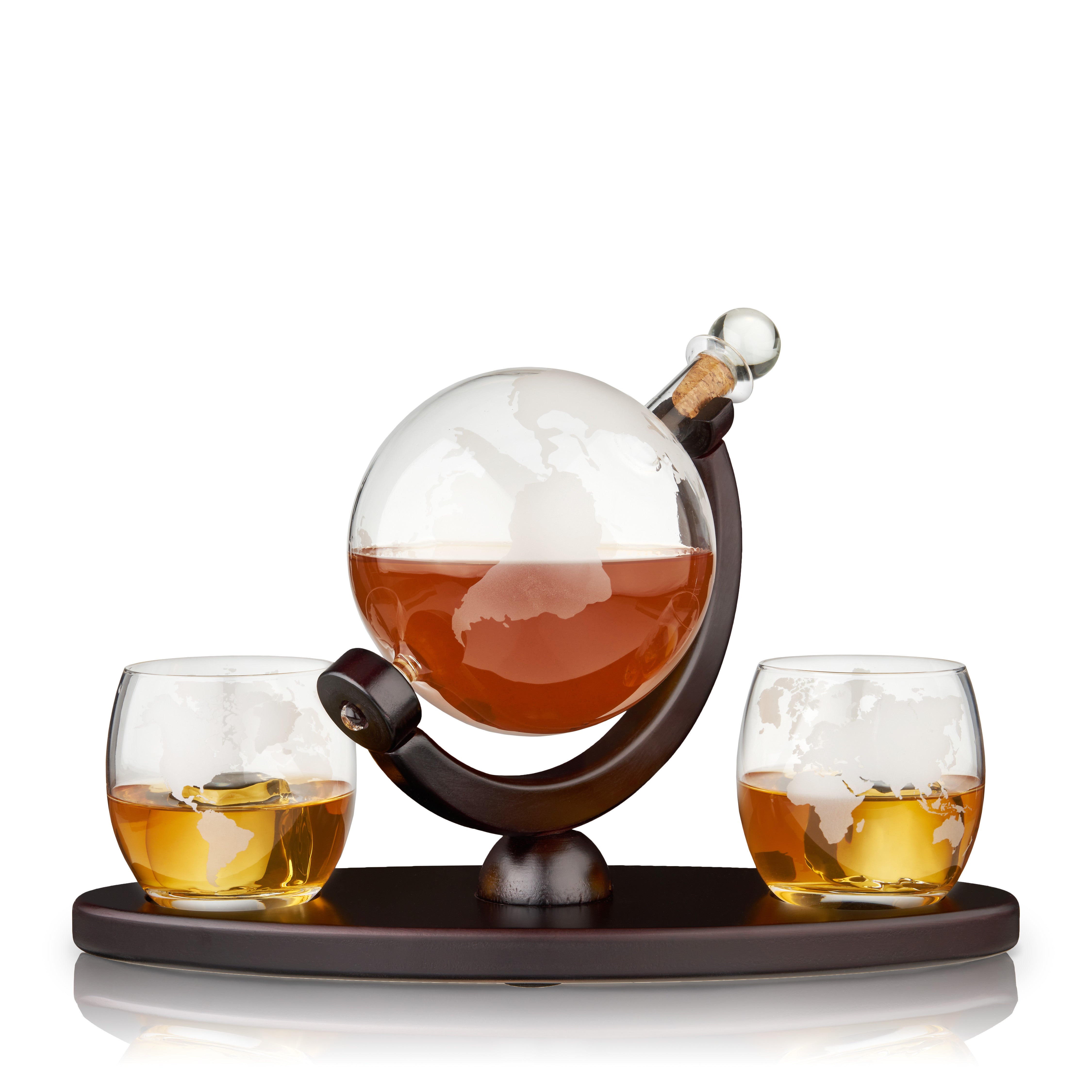 Premium Globe Decanter and Whiskey Tumbler Set - Elegant Glass Barware for Scotch, Bourbon & Liquor - Perfect for Home Bars, Gifts & Entertaining