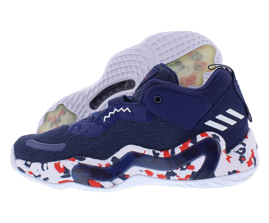 Adidas D.O.N Issue 3 Basketball Shoes for Men & Women - Size 11, Navy Blue/White/Red - High-Performance Court Sneakers for Basketball, Training & Casual Wear