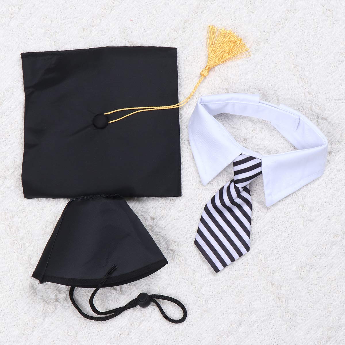 Stylish Plaid Bow Tie & Graduation Hat Set for Large Dogs - Pet Formal Wear for Dog Graduation, Parties & Photo Shoots