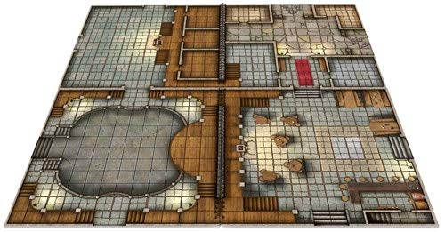 Loke Towns & Taverns Battle Mats Book - Premium Black RPG Game Mats for Dungeons & Dragons, Pathfinder, and Tabletop Roleplaying Games - Perfect for Fantasy Adventures, Campaigns, and Storytelling