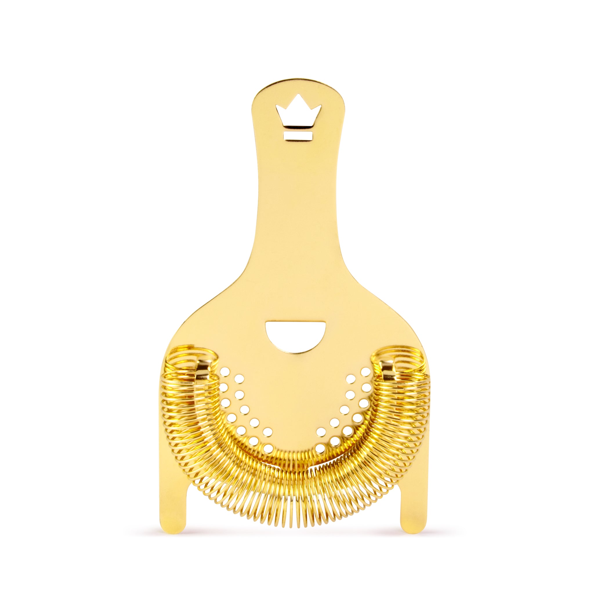 Premium KORIKO 2-Prong Cocktail Strainer - Gold Plated Bar Tool for Mixing Martinis, Cocktails & Mocktails - Perfect for Home Bars & Professional Bartenders