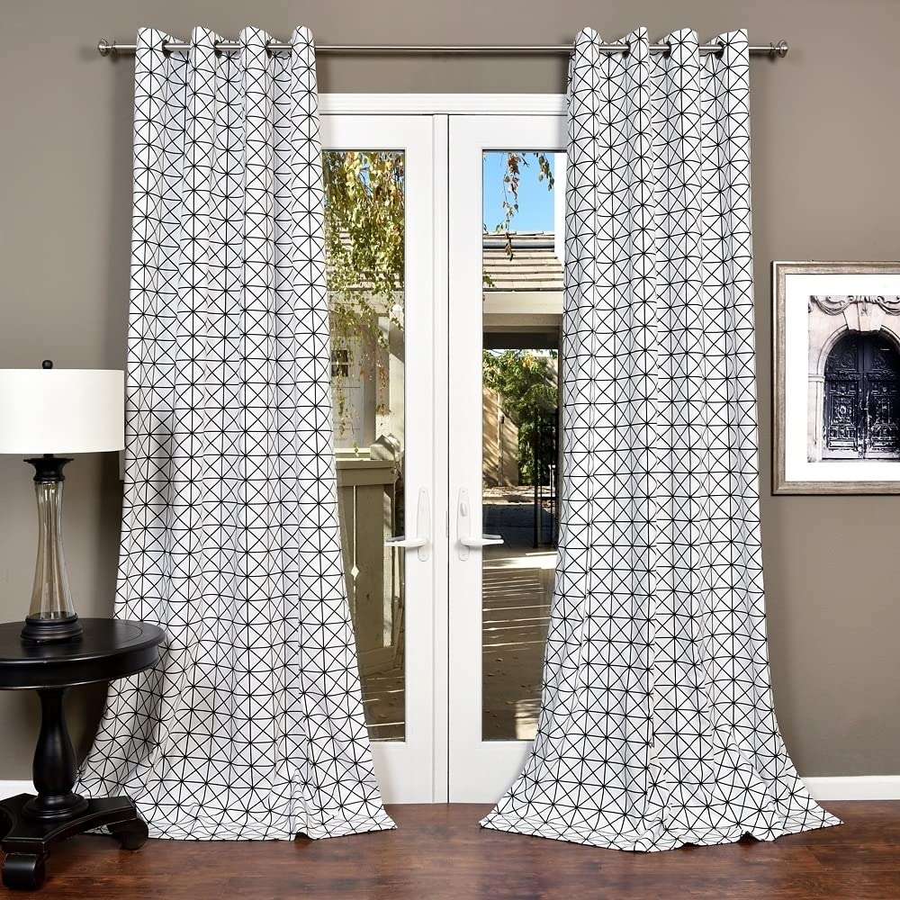 Lambrequin Metro Cotton Curtain Panel - Elegant Window Treatment for Living Room & Bedroom - Blackout Drapes for Home Decor