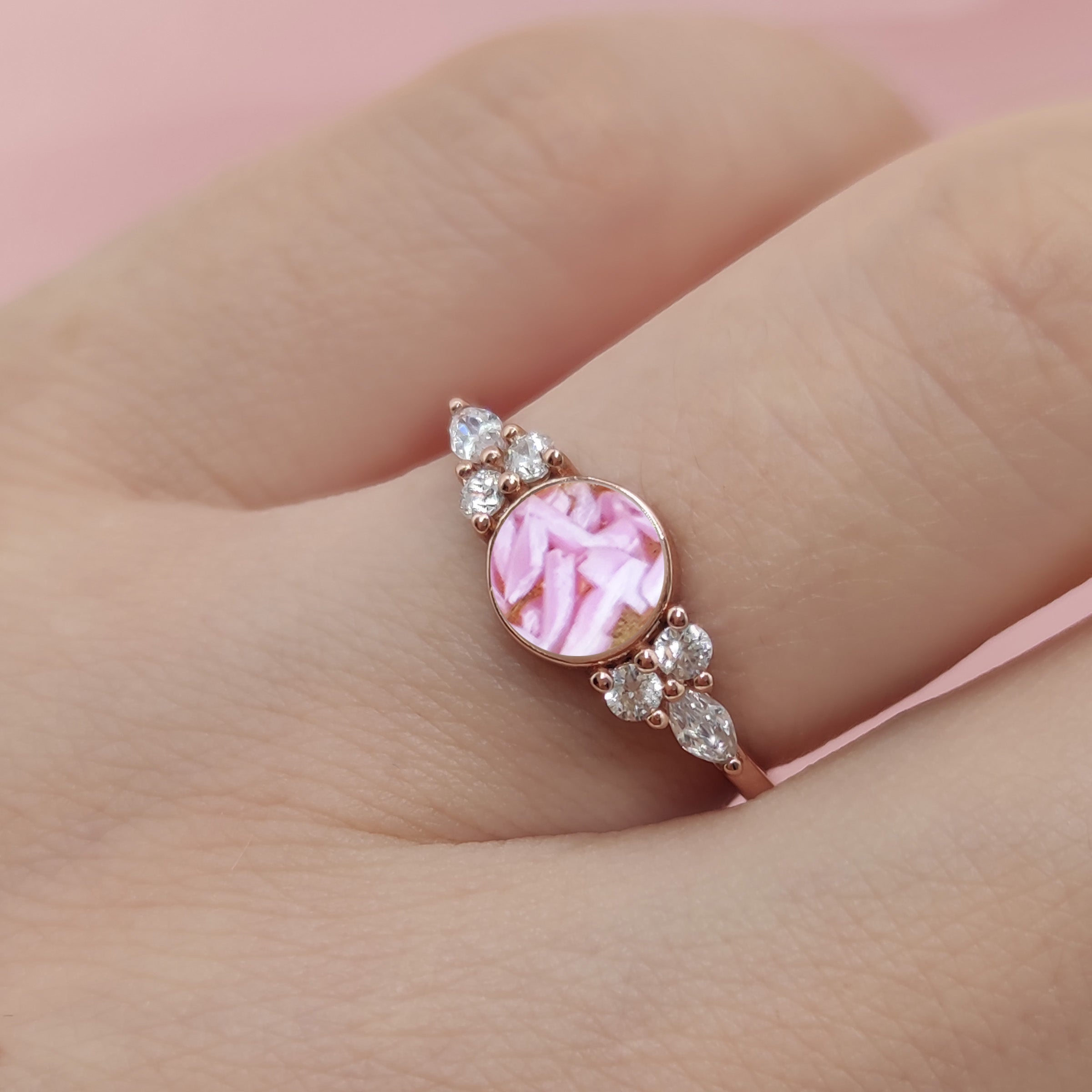 LactaGems: 14K Solid Gold Pregnancy Test Ring - Elegant Jewelry Gift for Expecting Mothers, Baby Showers & Gender Reveals