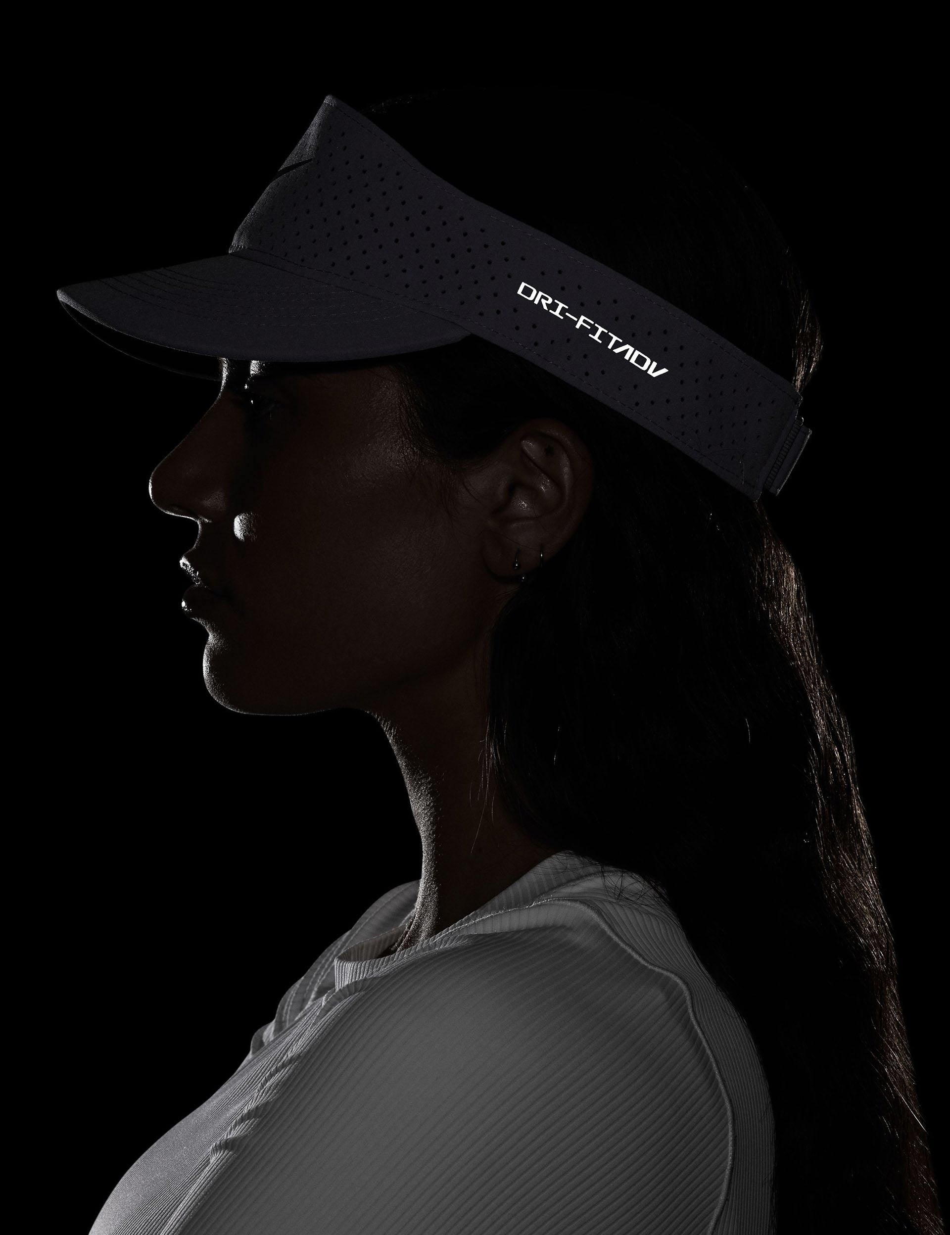 Nike Dri-FIT ADV Ace Tennis Visor - Hydrangeas/Anthracite/Black - Lightweight Moisture-Wicking Sun Protection for Tennis, Golf & Outdoor Sports