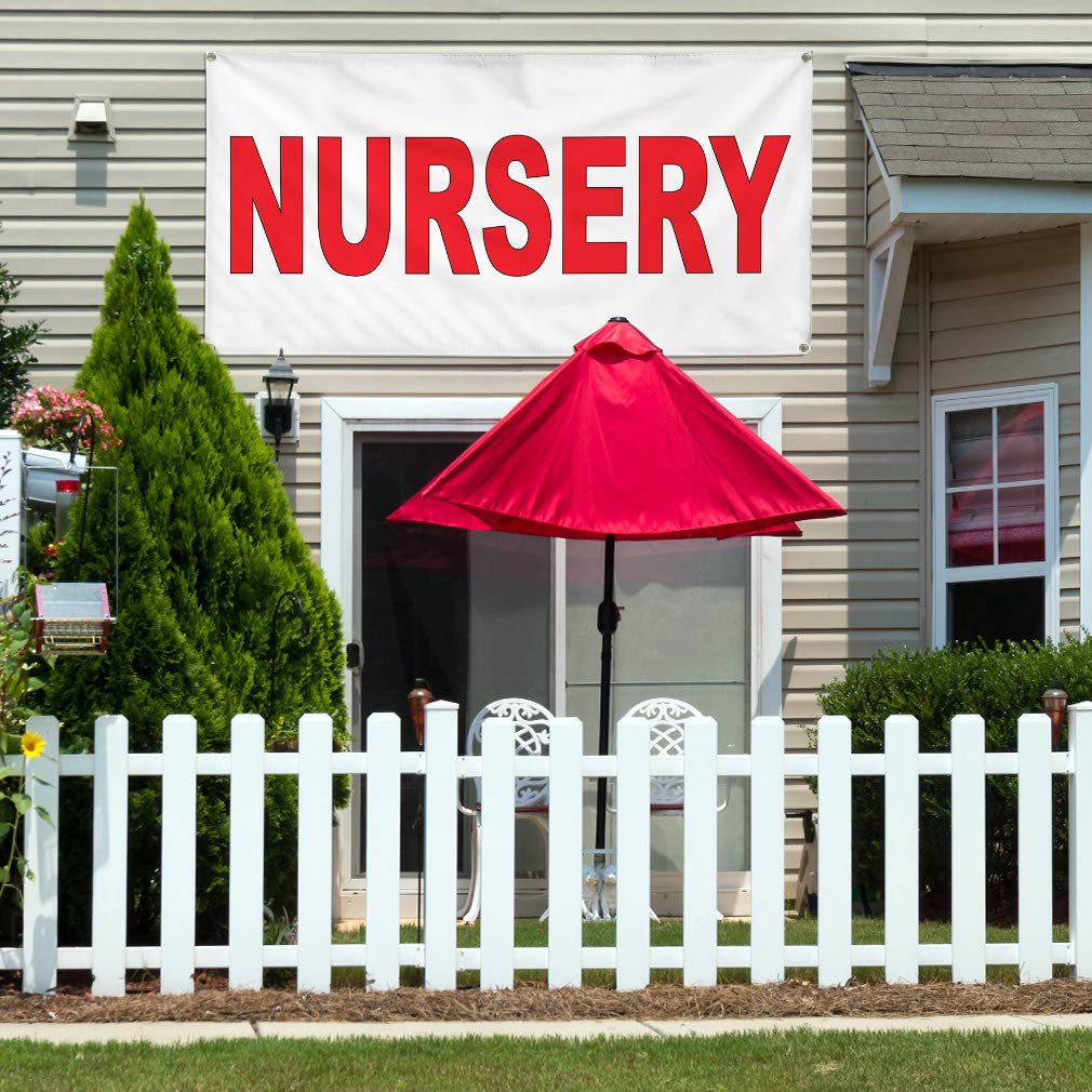 Durable Vinyl Banner 48x96 Inches - Weatherproof, Heavy-Duty with 8 Grommets for Nursery, Education, Outdoor & Industrial Yard Signs - Perfect for School Events, Business Advertising & Construction Site Safety