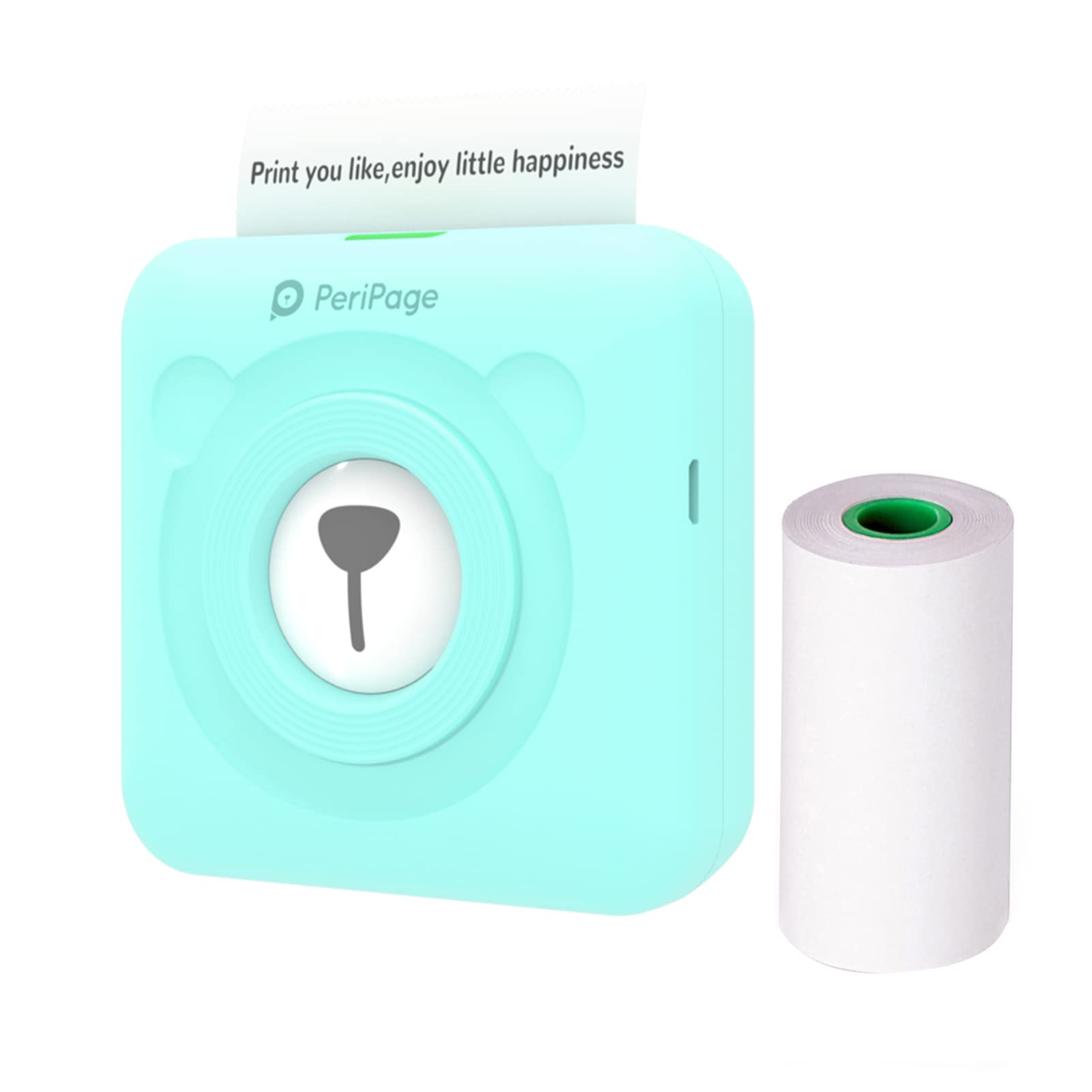 HHOP PeriPage Mini Pocket All-in-One Wireless Thermal Printer - Bluetooth, Photo, Label, Memo & Receipt Printing, AR Photo Function, USB Cable, Compatible with Android, iOS & Windows - Perfect for Home, Office & Small Business Use