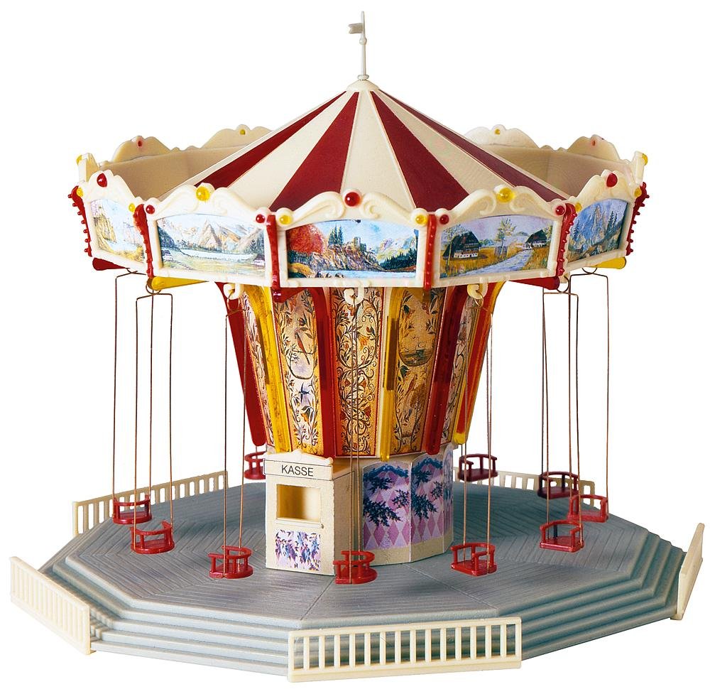 Faller 140315 Chairoplane HO Scale Model Building Kit for Train Sets - Perfect for Model Railroad Scenery and Miniature Displays