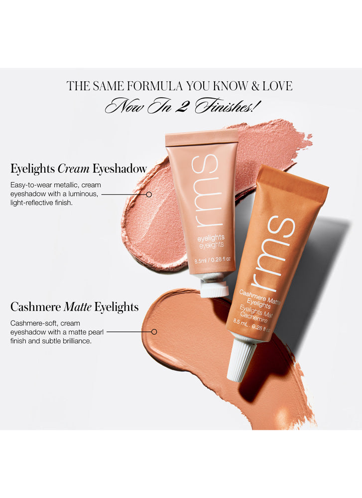 RMS Beauty Cashmere Matte Eyelights - Soft Matte Eyeshadow for Natural Look | Perfect for Daytime Wear & Evening Makeup