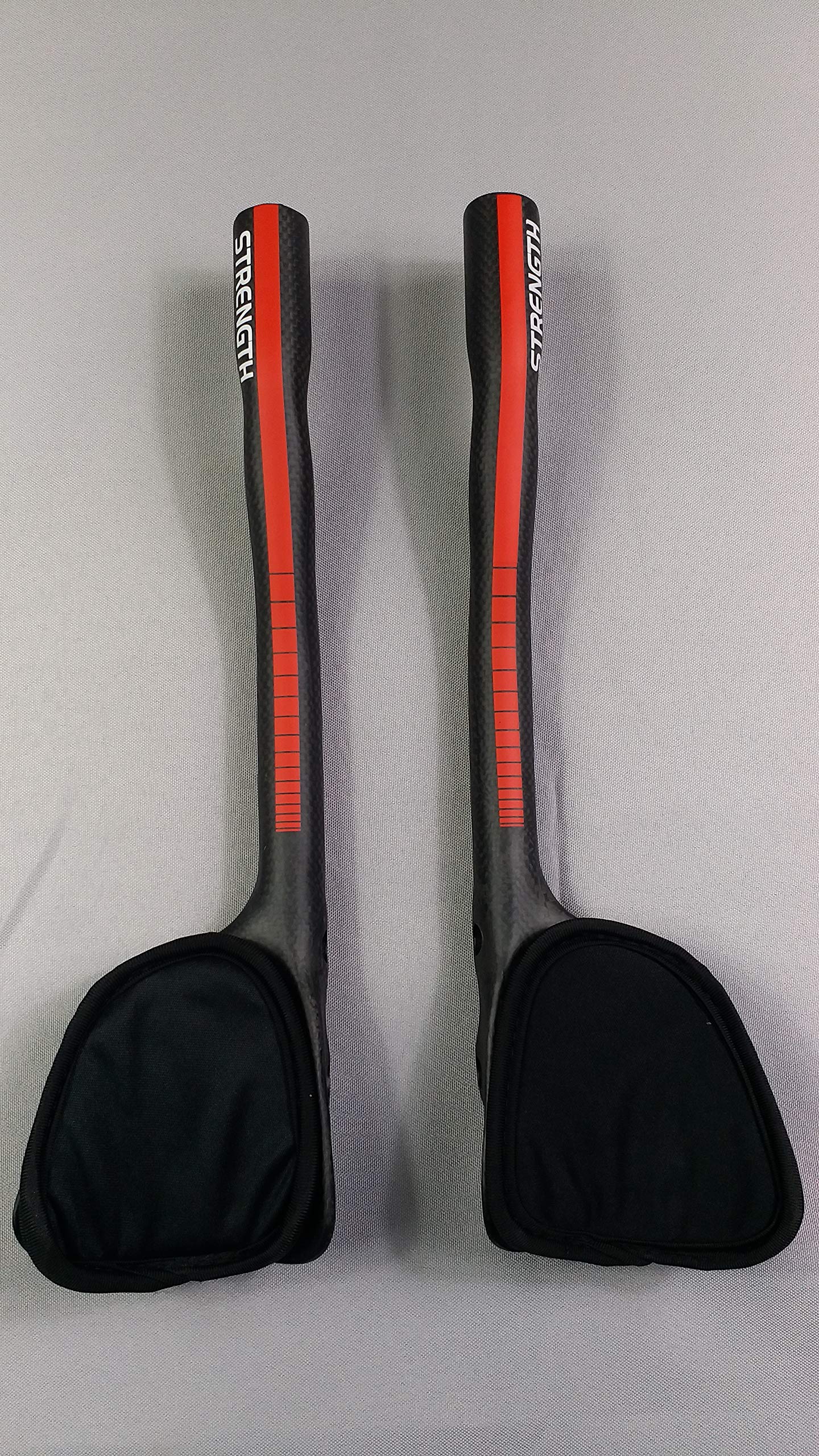 Carbon Fiber Aero Bars TT Bike Armrest Handlebars - 340mm Lightweight Triathlon Aerobar for Road & Mountain Bikes (31.8mm, Red 3K Matte) | Perfect for Time Trials, Triathlons & Aerodynamic Cycling