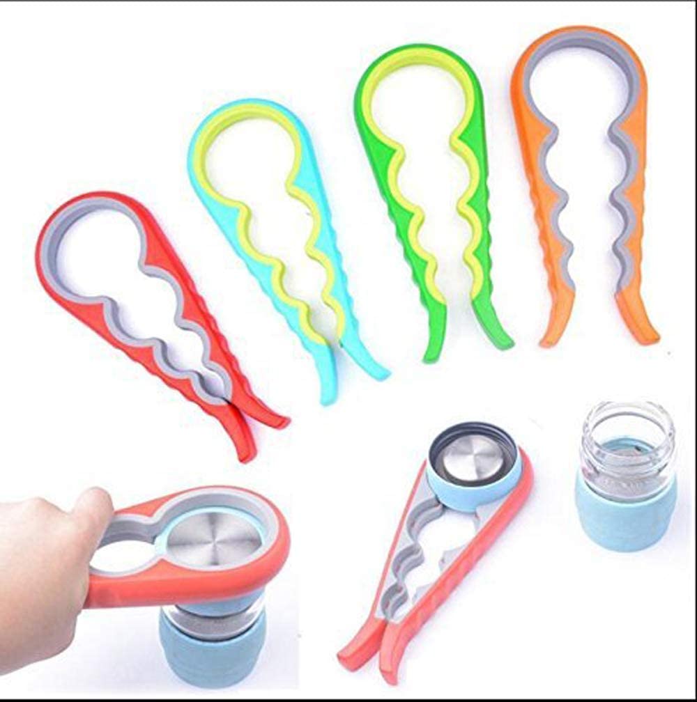 Whitecloud TRANSFORMING HOMES® Multi-Purpose Rubber Grip Jar & Bottle Opener - Universal Fit for All Bottle Caps & Jars - Premium Easy-Grip Design (Color May Vary) - Perfect for Kitchen, Camping, Picnics & Elderly Use (Pack of 1)