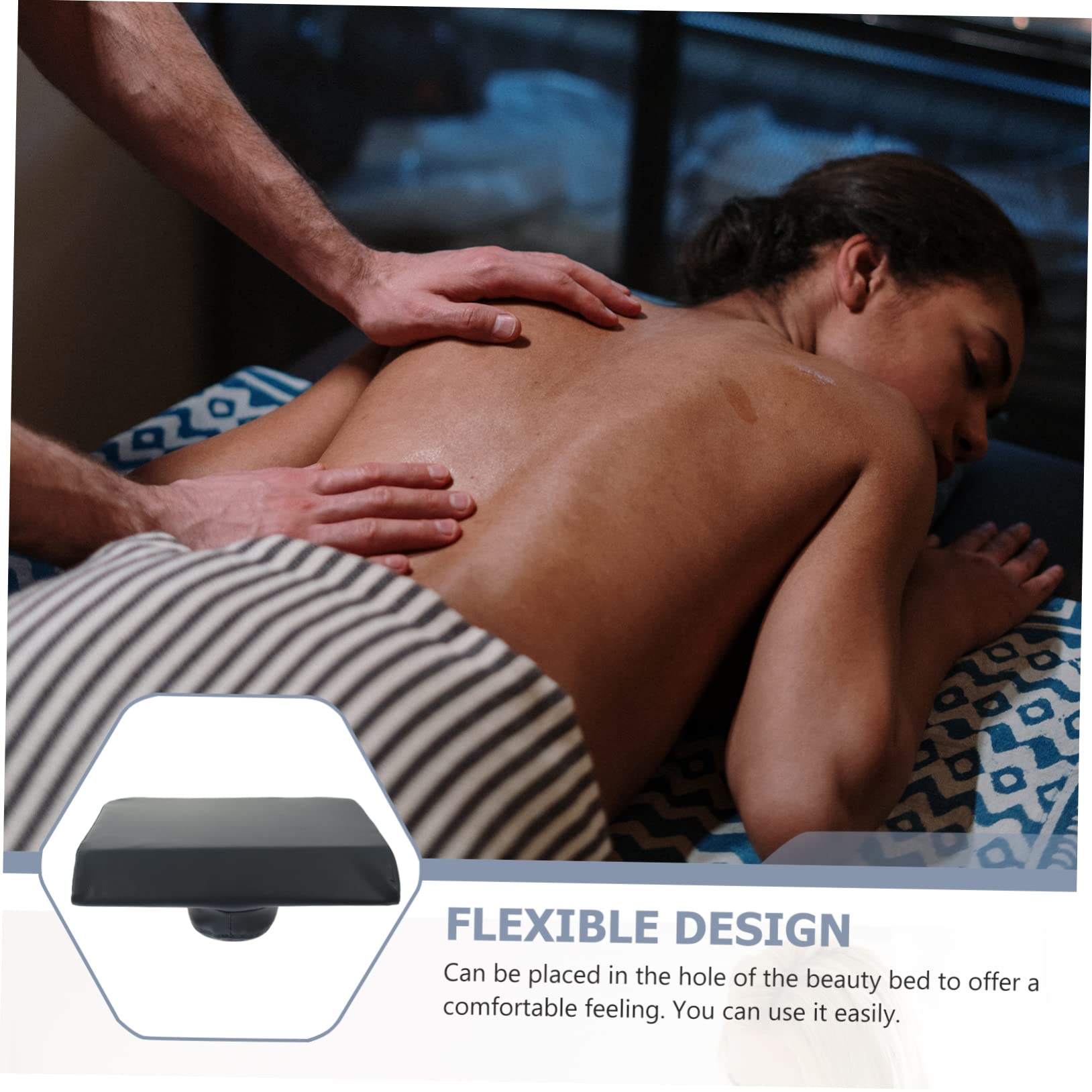 Premium Spa Massage Bed Pillow Set - PU Leather Face Massage Pad & Headrest for Beauty Salon, Massage Table & Chair - Relaxing Facial & Neck Support for Professional & Home Use