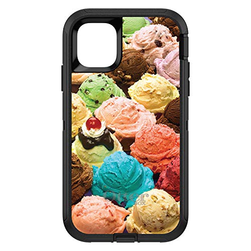 Ice Cream Scoops Cones On Black Case