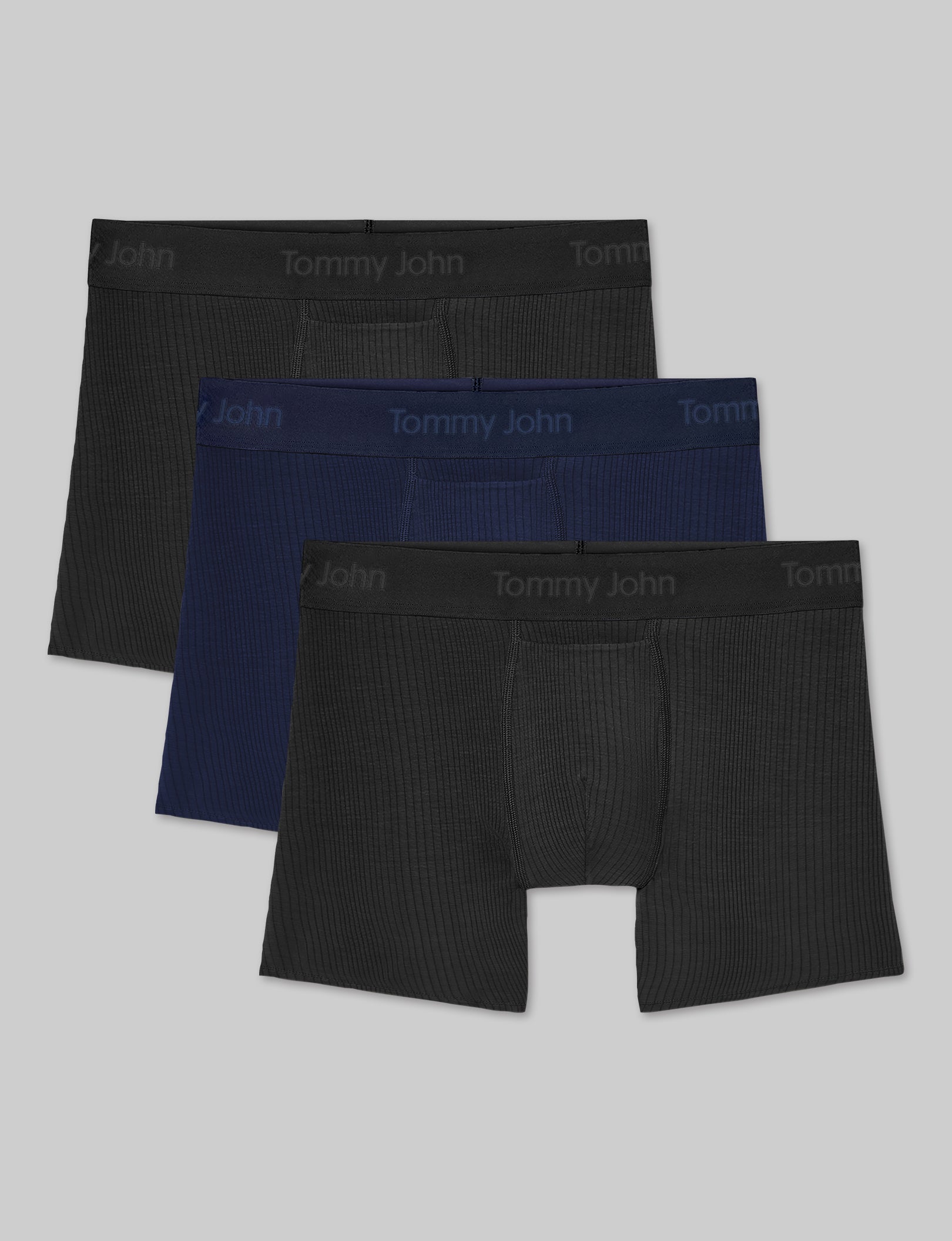 Second Skin Luxe Rib Trunk 4-Pack (3 Pairs) - Ultra Soft Men's Underwear for All-Day Comfort - Perfect for Workout, Lounge & Everyday Wear