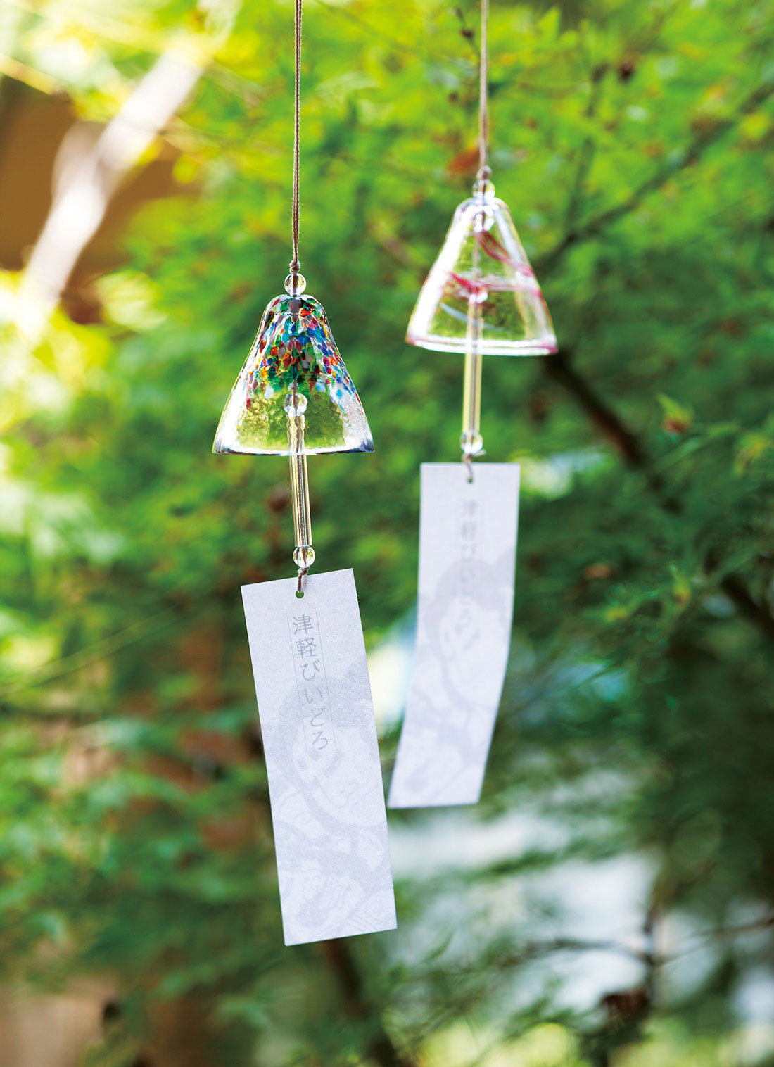Vidro Wind Chime HANABI - Japanese Aomori Glass Wind Chime with Firework Design, Perfect for Garden Decor, Patio Ornament & Relaxing Outdoor Ambience