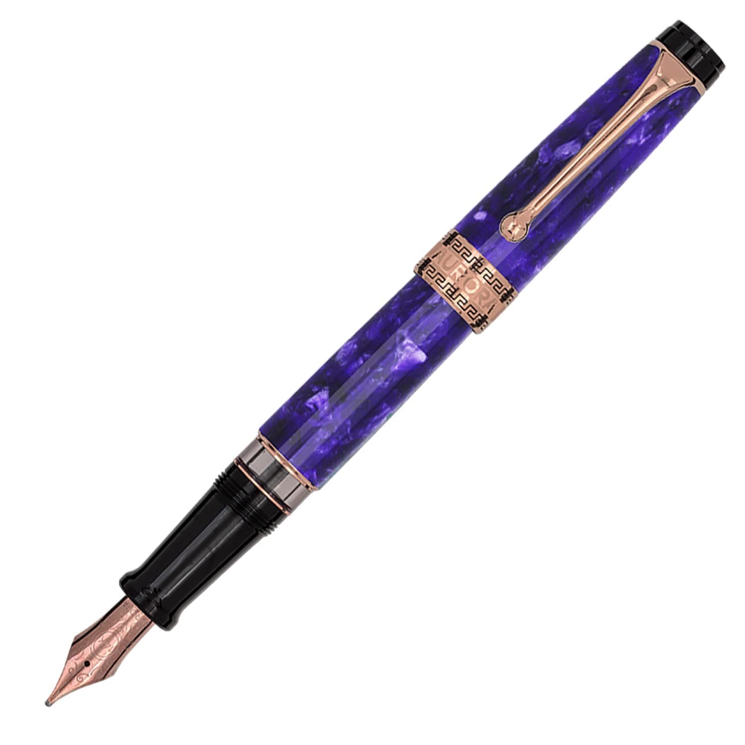 Aurora Optima Viola 996-PVLE Fountain Pen - Extra Fine (EF) Nib - Luxury Writing Instrument for Professionals & Collectors | Perfect for Signatures, Calligraphy & Gifting