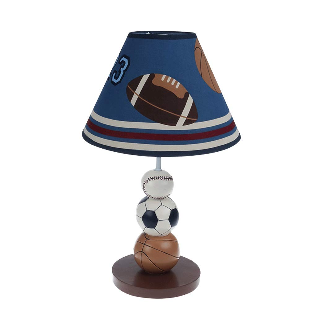 FXJ Football Table Lamp - Kids Room & Bedside Night Light, Cartoon Cute Warm LED Lamp with Remote Control for Boys Bedroom Decor, Living Room, House Nightstand (Remote Control Model) - Perfect for Kids' Bedtime Reading & Cozy Nighttime Ambiance