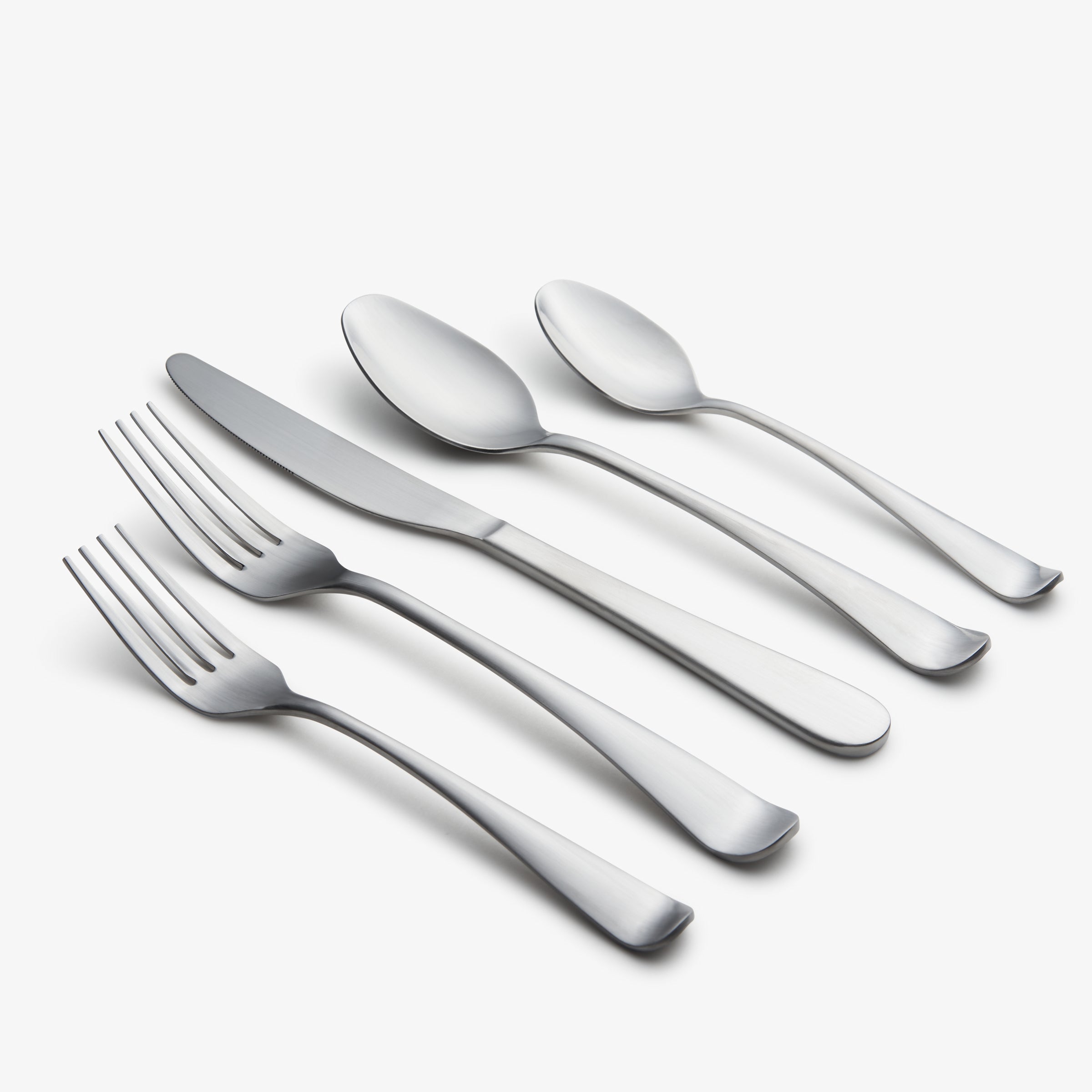 Rhiannon 20-Piece Stainless Steel Flatware Set - Elegant Satin Finish Silverware for Dining, Entertaining & Gifts - Perfect for Dinner Parties, Weddings & Everyday Use