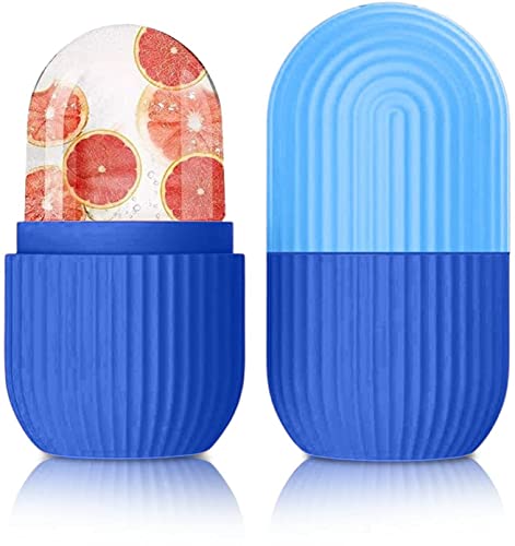 Ice Roller for Face, Neck & Body - Reduce Puffy Eyes & Dark Circles | Portable & Reusable Facial Massager for Glowing Skin | Pack of 2 | Perfect for Morning Routine, Post-Workout Recovery & Travel Skincare