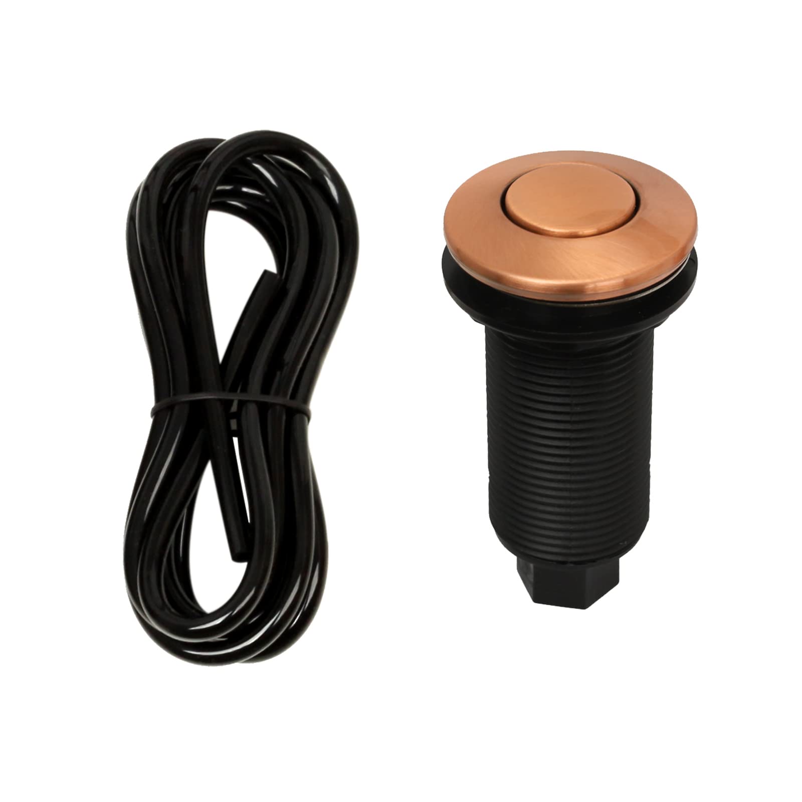 Akicon Garbage Disposal Air Switch Kit with Copper Air Hose - Sink Top Push Button Replacement for InSinkErator Waste Disposal - Perfect for Kitchen Sink Installation & Garbage Disposal System Upgrade
