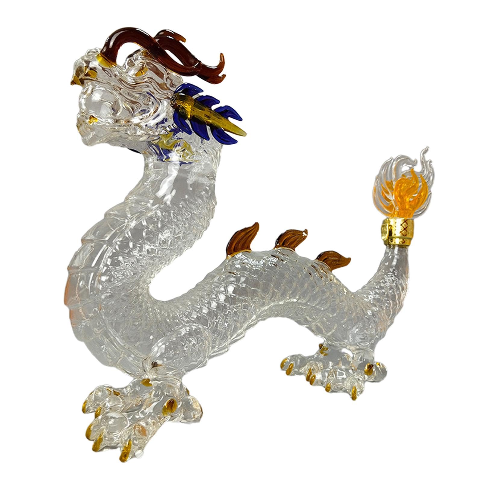 IEUDNS 1000ml Handmade Clear Dragon Whisky Decanter - Premium Glass Drink Dispenser for Scotch, Bourbon & Liquor - Unique Whisky Lover Gift for Birthday, Anniversary & Housewarming - Perfect for Home Bar Decor, Party Serving & Whisky Aeration